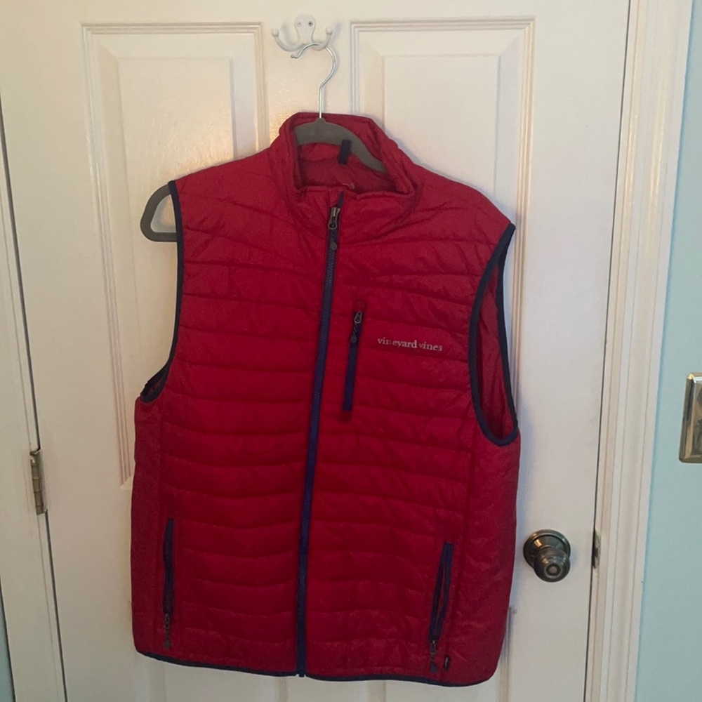 Vineyard Vines Men’s Red Puffer Vest